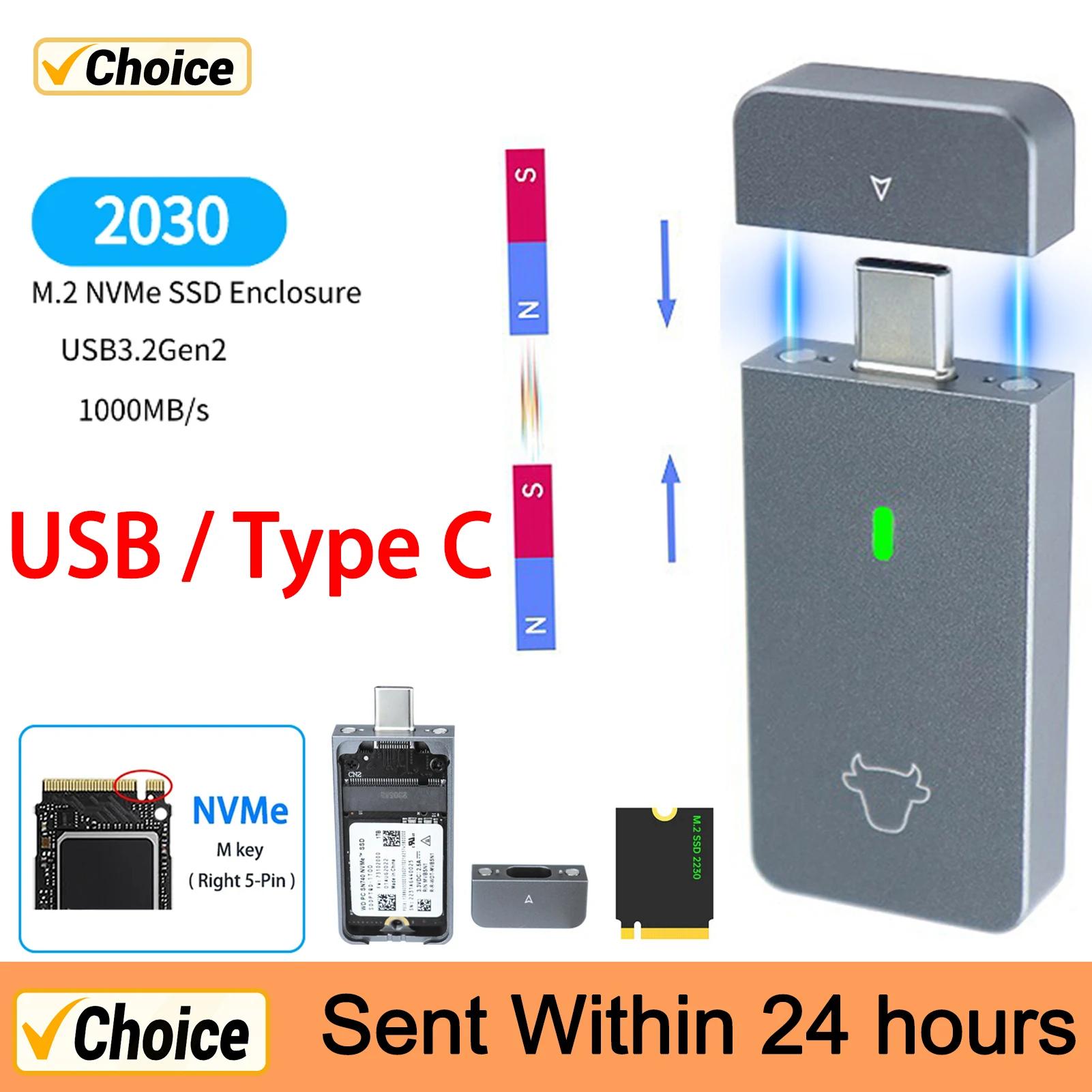 M.2 NVMe 2230 SSD Ŭ USB C , M2 2230 NVMe SN740 SN530 520 PM991a BG4 BC711   ̽ ڽ, USB3.2 Gen2
